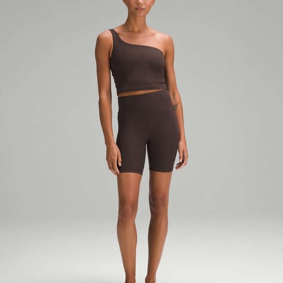 Lululemon Ribbed Nulu Asymmetrical Yoga Tank - Espresso - Size 8 - Picture 5 of 7